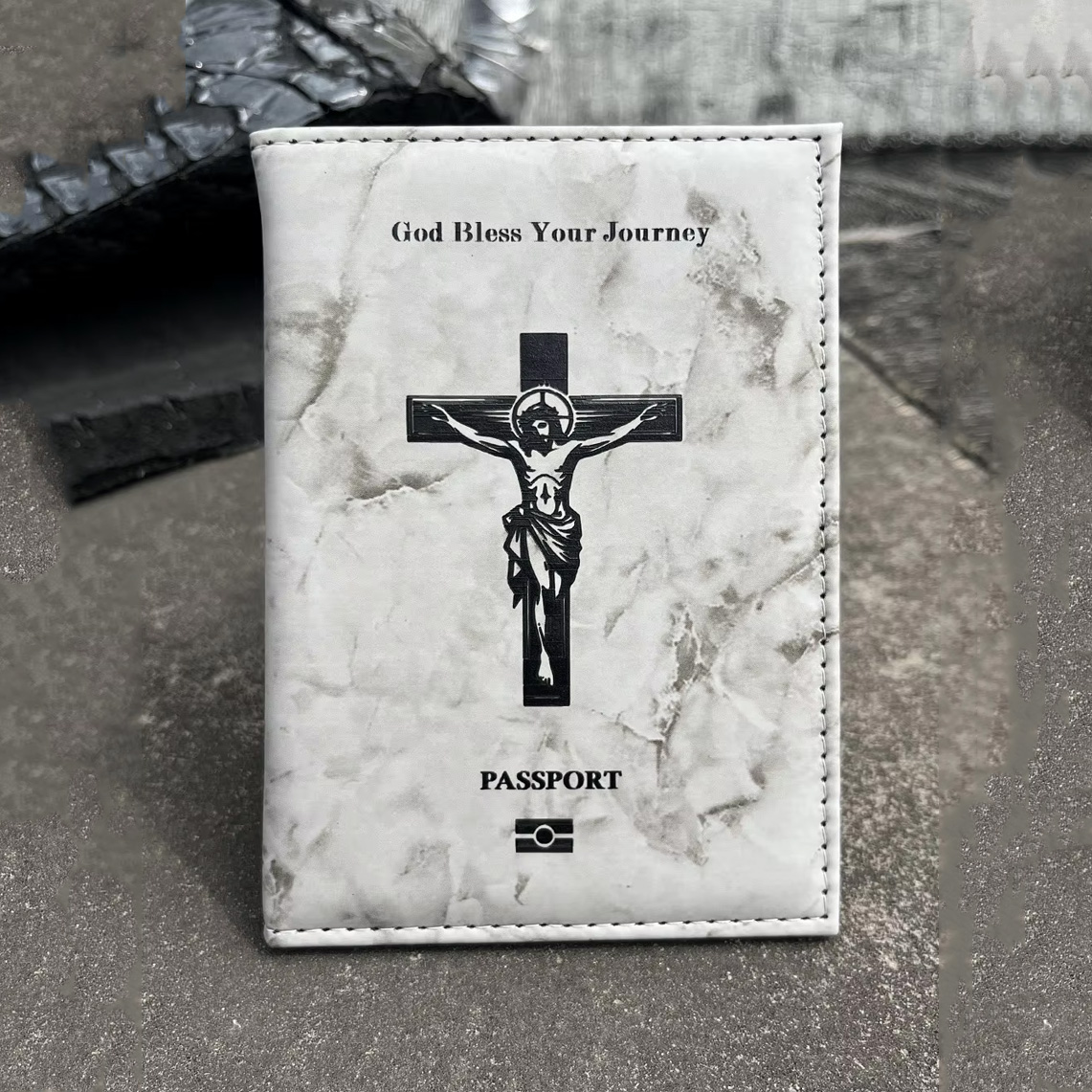 Travel Accessories Wallet - Sampul Paspor dengan Gambar Pengebusan Yesus,