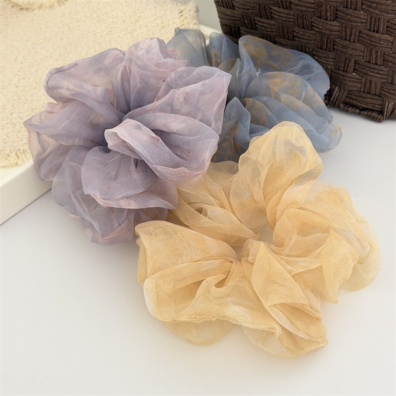 Travel Accessories Aesthetic - 1 Buah Ikat Rambut Organza Ukuran