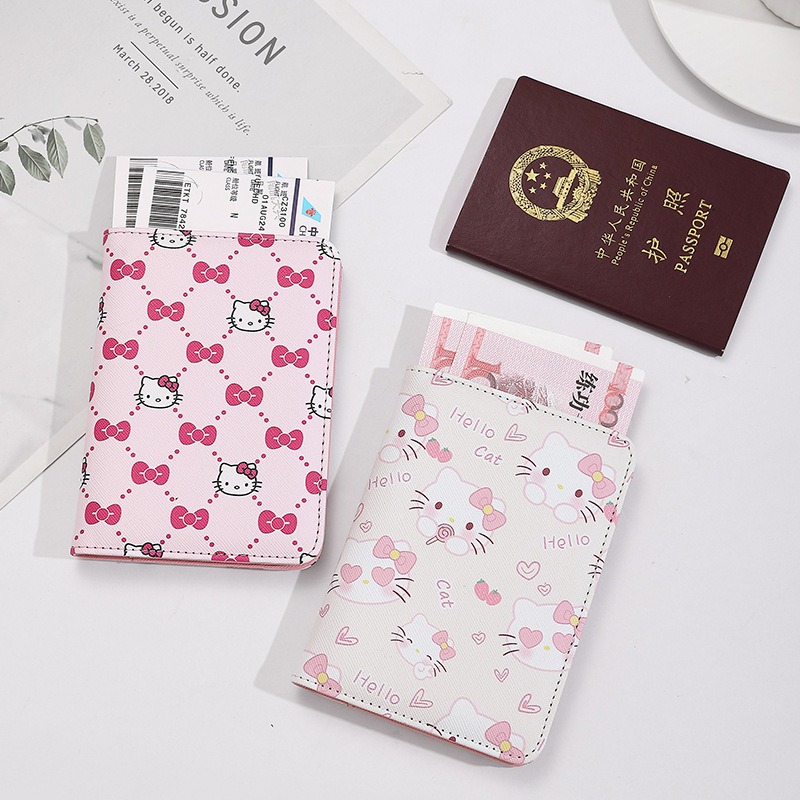Travel Accessories India - Hello Kitty Sampul Paspor Wanita Kulit