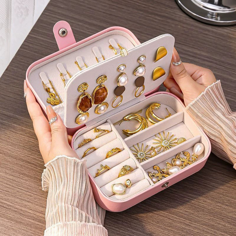 Kotak Perhiasan Mini Portabel  - Travel Accessories Jewelry ulasan dan harga