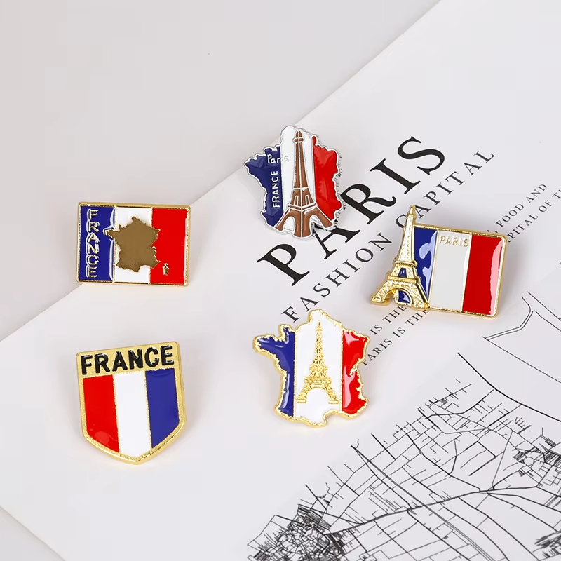 Pin Enamel Bendera Prancis, Br - Travel Accessories Jewelry ulasan dan harga
